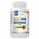 Wish, Vitamine B3 50 mg + L-leucine + prébiotique, 120 gélules