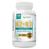 Wish Vitamin K2 100 µg + D3 2000 IU Forte, 120 comprimés