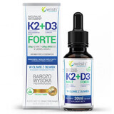 Wish Natural Vitamine K2 MK7 + D3 Forte, gouttes, 30 ml