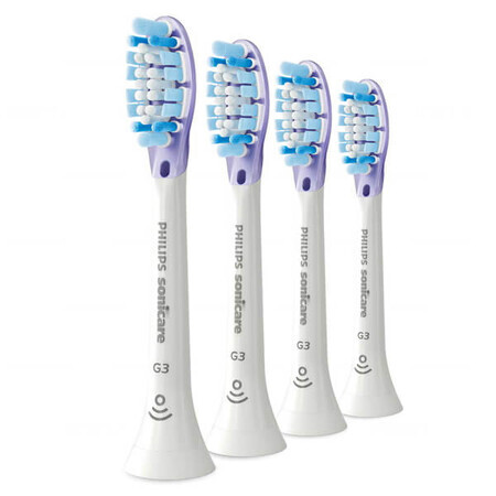 Philips, embouts de remplacement pour brosse à dents sonique Sonicare G3 Premium Gum Care, HX9054/17, blanc, 4 pièces