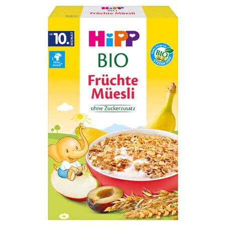 HiPP Musli Bio, banaan, appel en pruim, zonder toegevoegde suiker, vanaf 10 maanden, 200 g