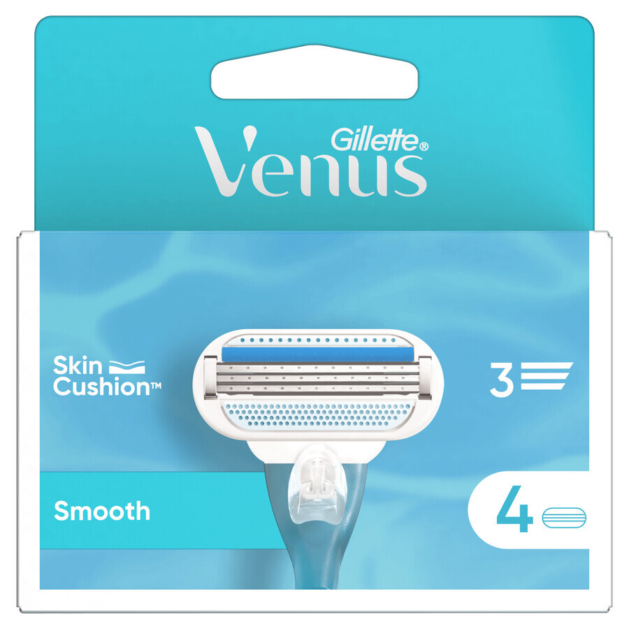 Gillette Venus Smooth, cartouches de remplacement, 4 pièces