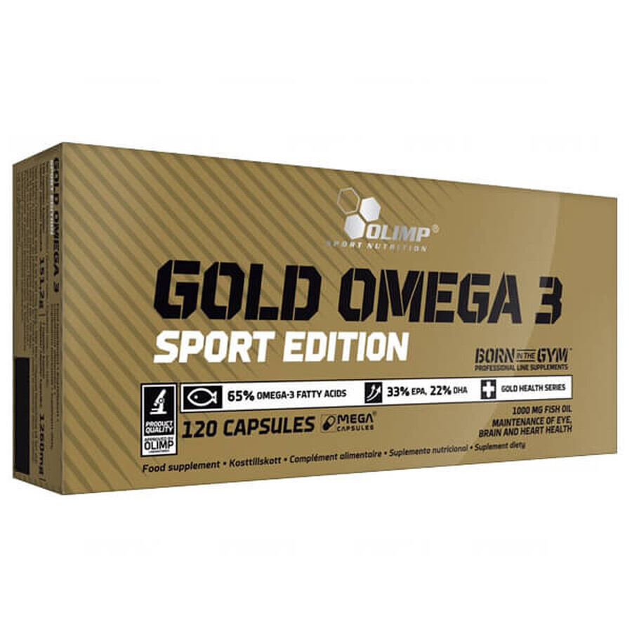 Olimp Gold Omega 3 Sport Edition, 120 gélules