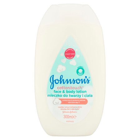 Johnson's baby, Cotton touch, gezichts- en lichaamsmelk voor baby's vanaf dag 1, 300 ml