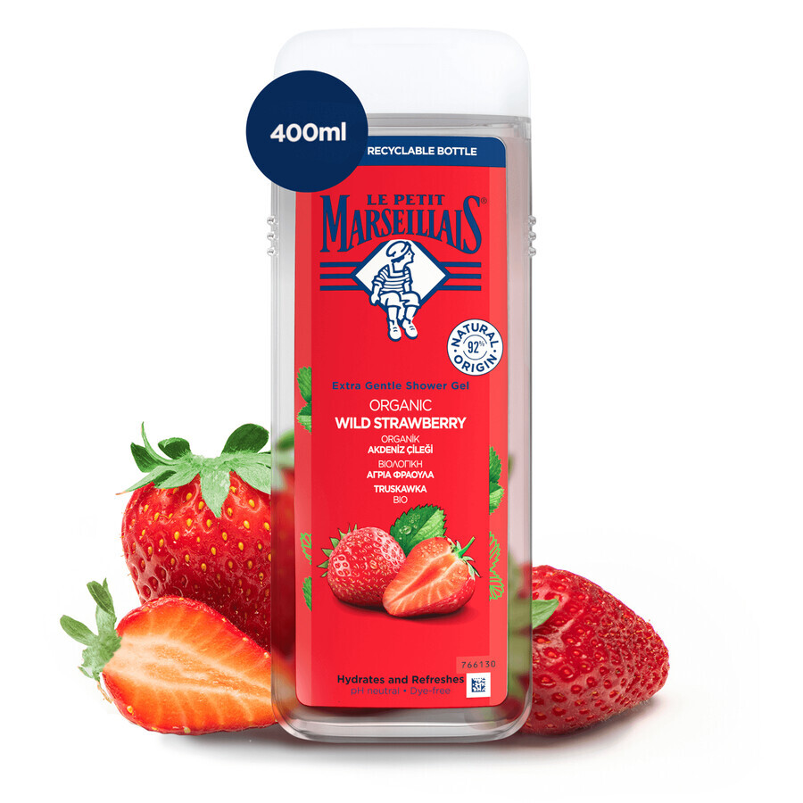 Le Petit Marseillais, shower gel, strawberry, 400 ml