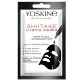 Yoskine Geisha Mask Shiitake, masque en tissu noir pour l'hydratation et le resserrement des pores, 20ml