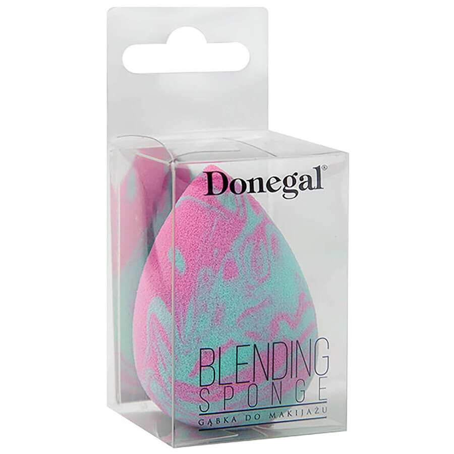 Donegal, Eponge de maquillage, rose et menthe, 1 pièce