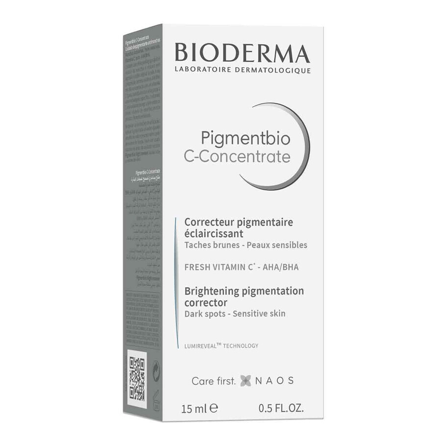 Bioderma Pigmentbio C-Concentrate, brightening facial concentrate, with vitamin C, 15 ml