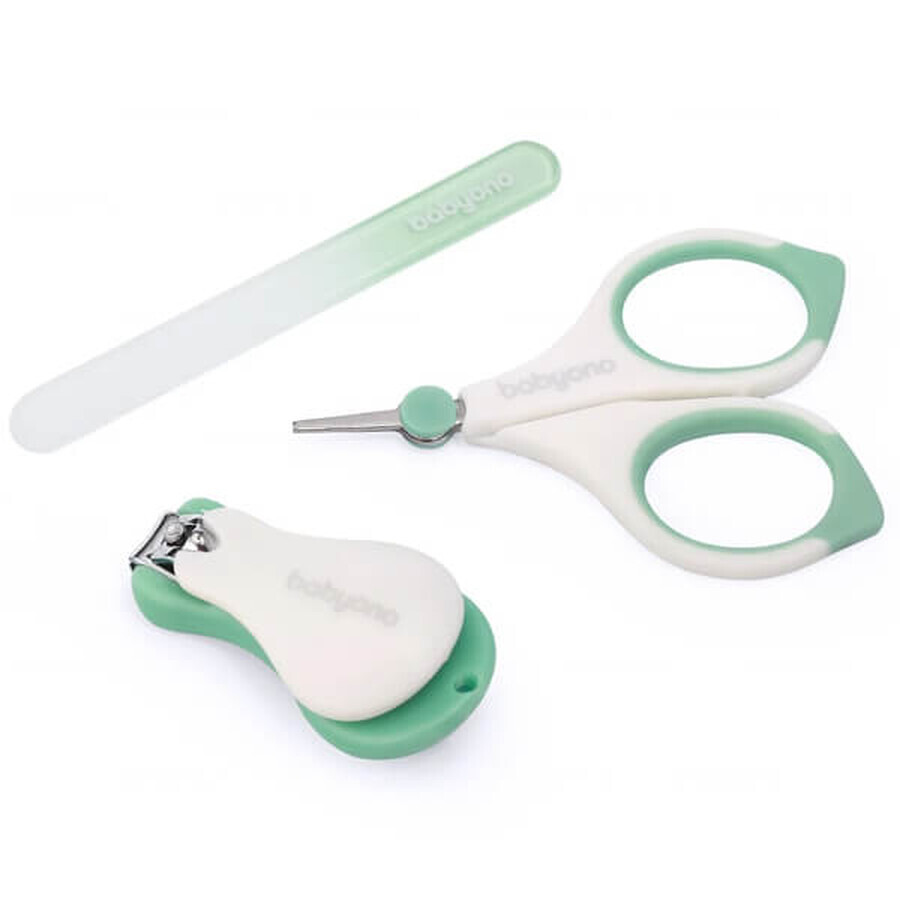 BabyOno, set de soins des ongles pour bébés et enfants, vert, 398/01