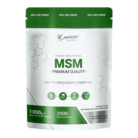 Wish MSM, organic sulfur, 1000 g