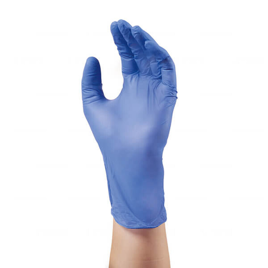 Peha-soft nitrile fino, gants en nitrile, non stériles, non poudrés, bleus, taille S, 10 pièces