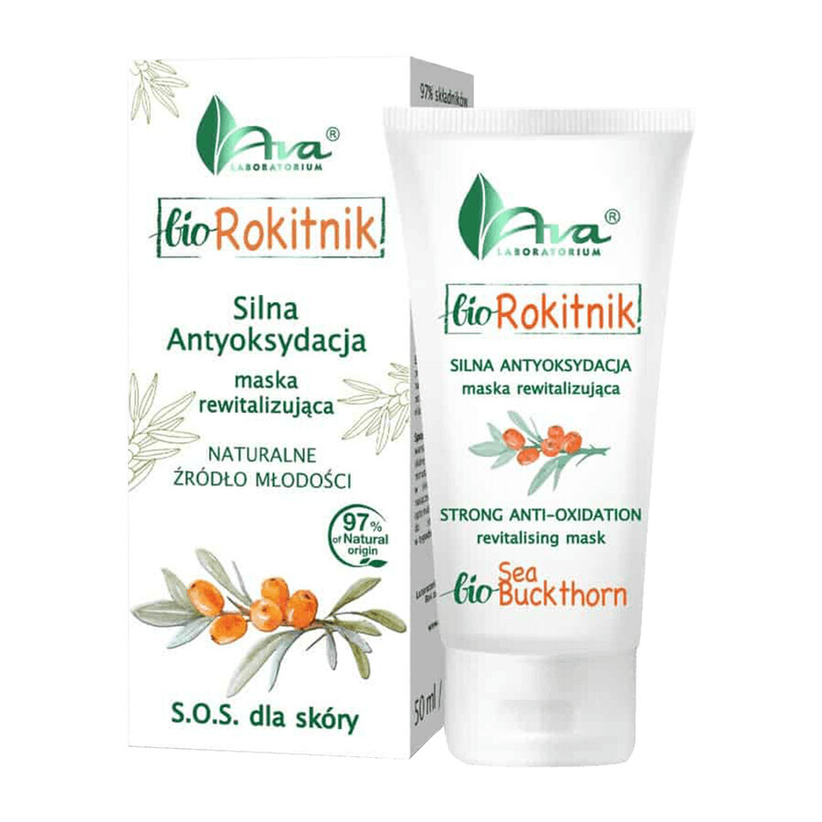 AVA Bio Sea Buckthorn, Mască bombă cu vitamine, 50 ml