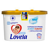 Lovela, capsules de lavage, hypoallergénique, blanc et couleur, 12 pièces