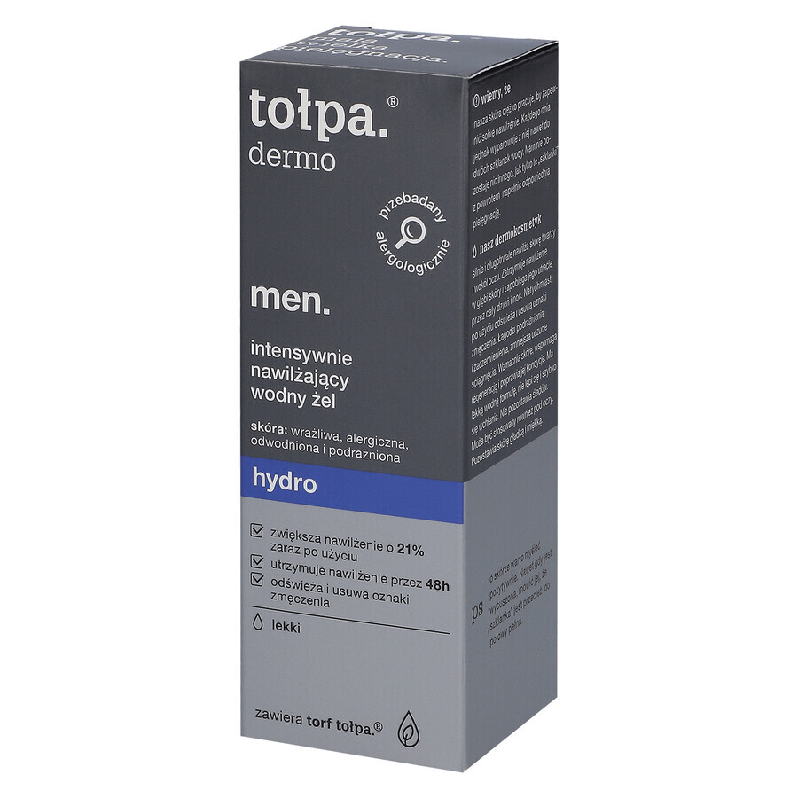 Tolpa Dermo Men, Hydro, gel hydratant intensif, 75 ml