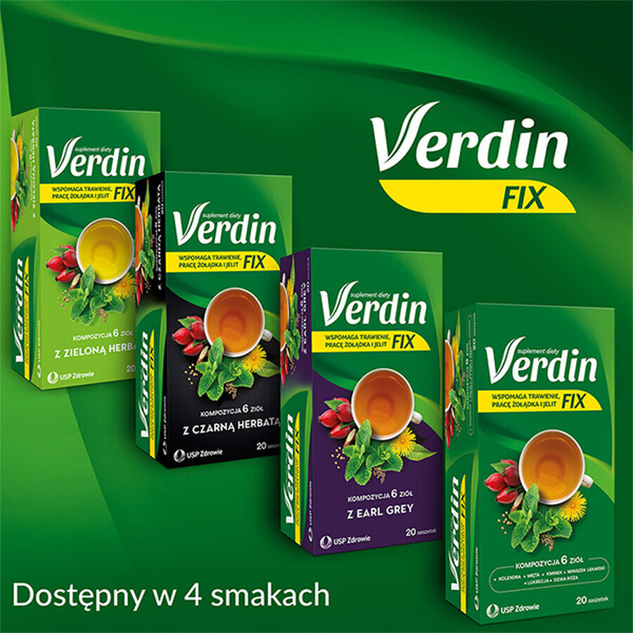 Verdin Fix met groene thee, 20 zakjes