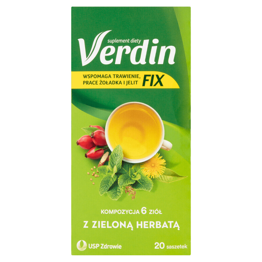 Verdin Fix met groene thee, 20 zakjes