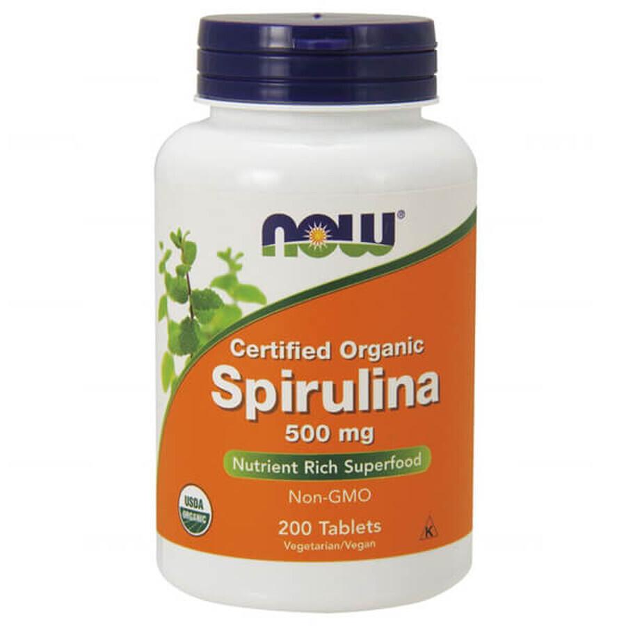 Now Foods, Spirulina 500 mg, 200 compresse