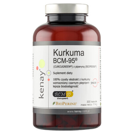 Kenay Curcuma BCM-95 avec Pipérine, 300 gélules