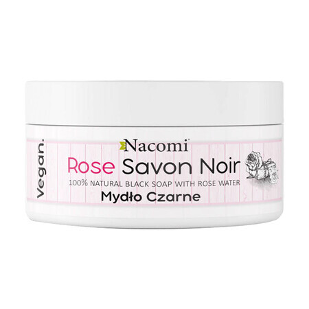 Nacomi Rose Savon Noir, black soap, 125 g