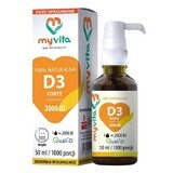 MyVita Natural D3 Forte, vitamine D 2000 UI, gouttes, 50 ml