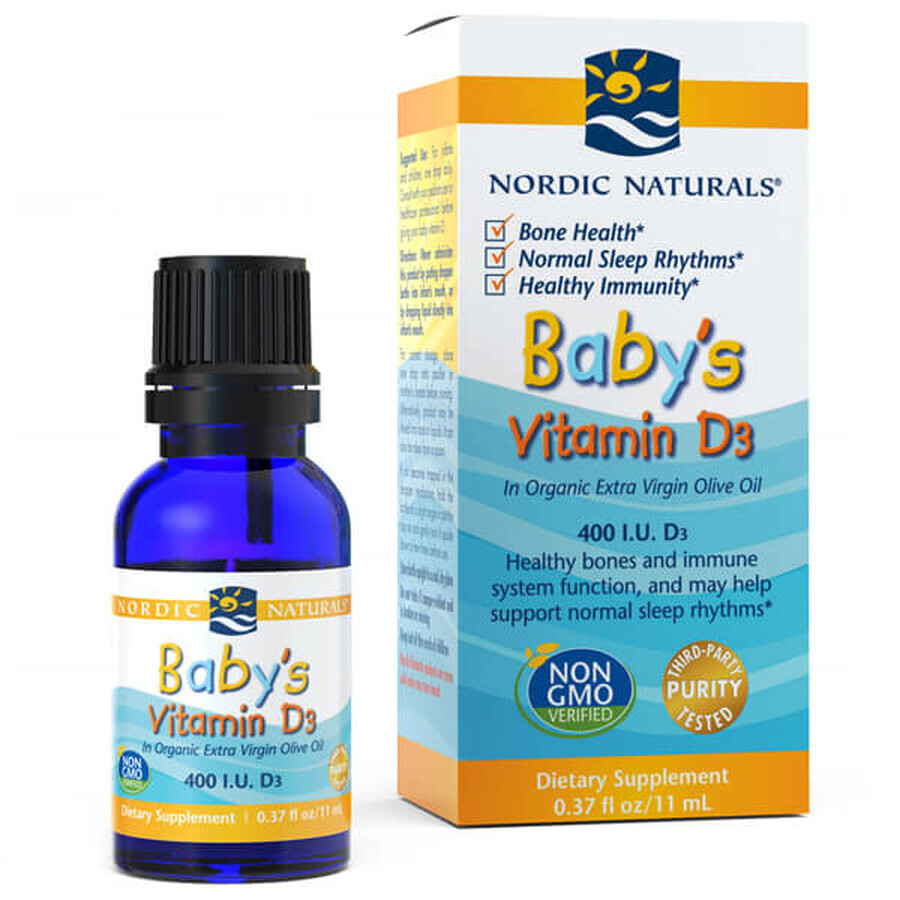 Nordic Naturals Baby's, Vitamine D3 400 UI, 11 ml