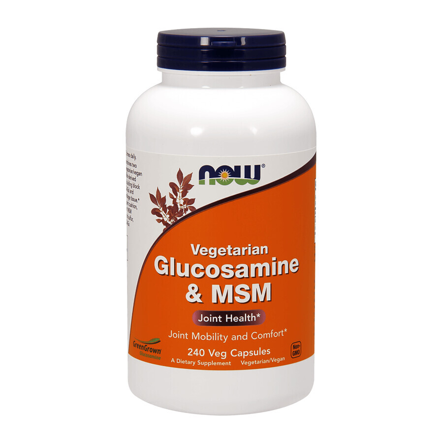 Now Foods Glucosamina MSM, 240 cápsulas vegetales