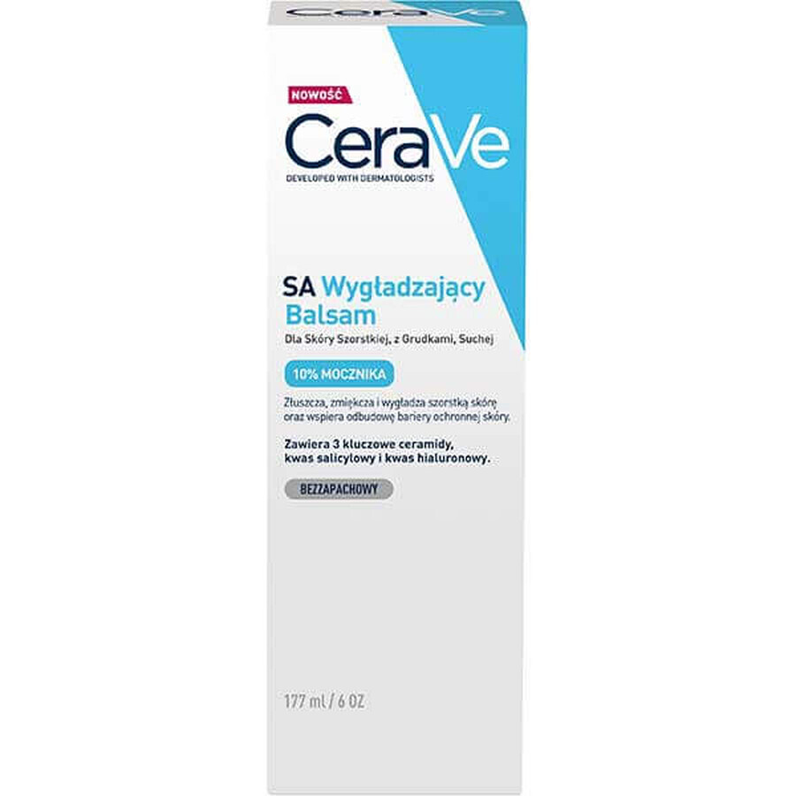 CeraVe SA, loción corporal suavizante, 10% urea, piel áspera, grumosa y seca, 177 ml