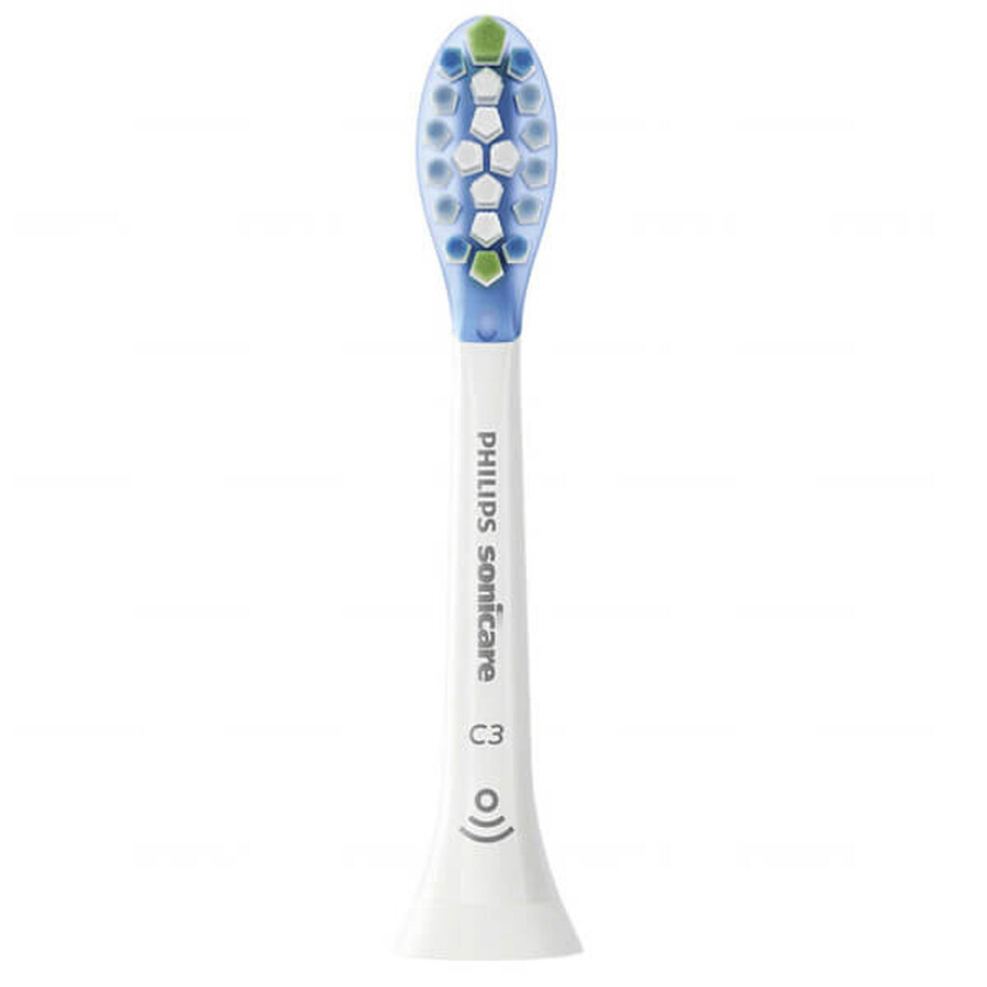 Philips, embouts de remplacement pour brosse à dents sonique Sonicare C3 Premium Plaque Defence, HX9044/17, blanc, 4 pièces