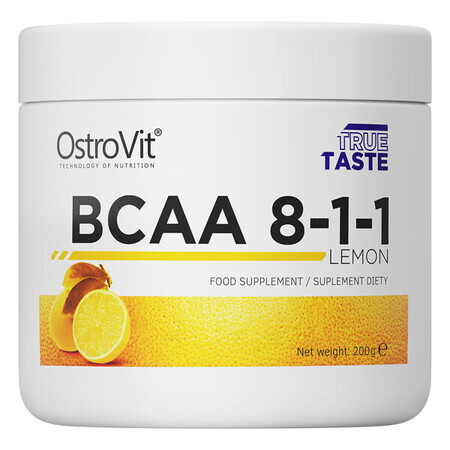 OstroVit BCAA 8-1-1, gusto limone, 200 g