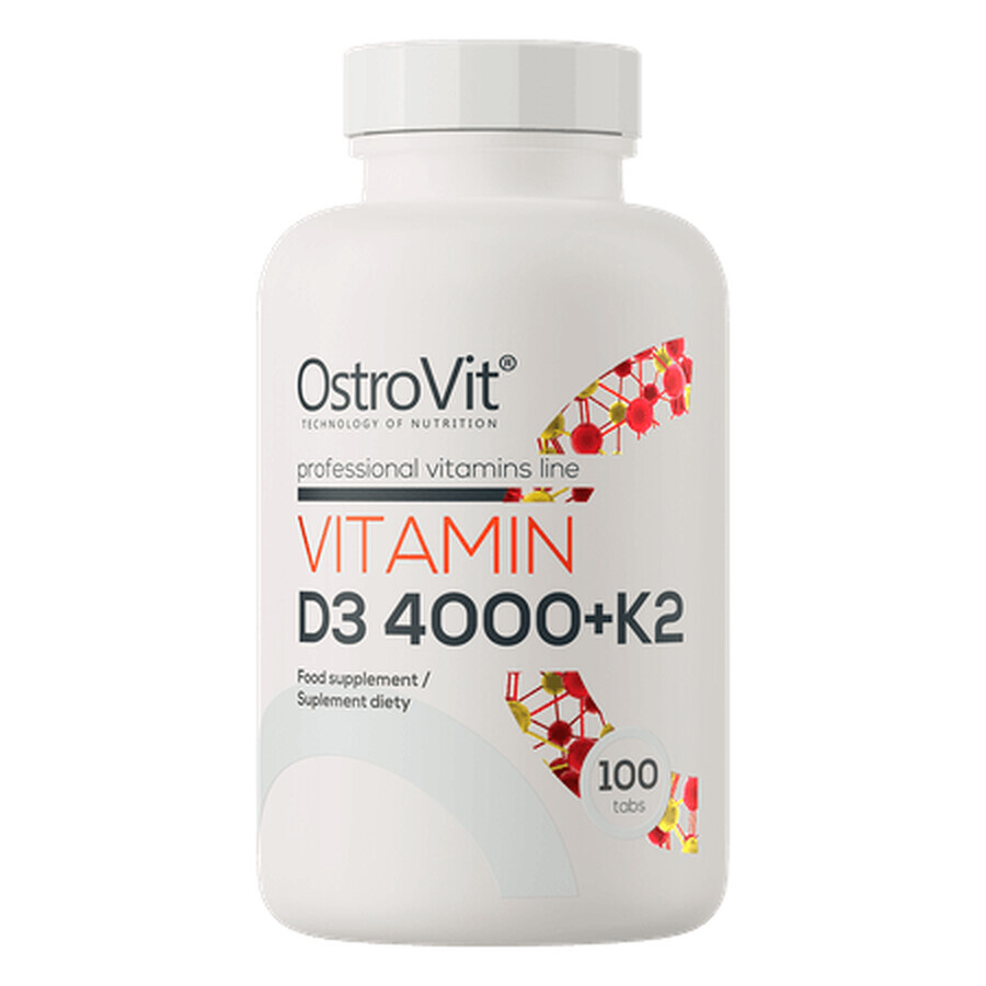 OstroVit Vitamine D3 4000 + K2, 100 comprimés