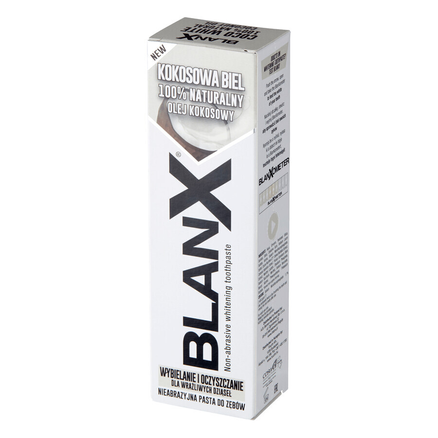 BlanX White Coconut, dentifrice blanchissant, 75 ml