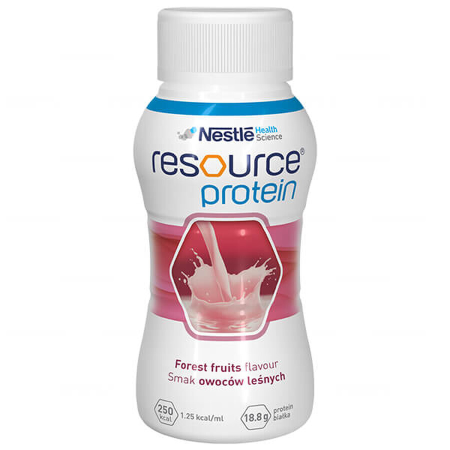 Resource Protein, supplément nutritionnel, arôme de fruits des bois, 4 x 200 ml