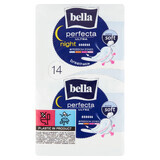 Bella Perfecta Ultra, serviettes hygiéniques extra douces avec ailettes, extra longues, Nuit, 14 pcs