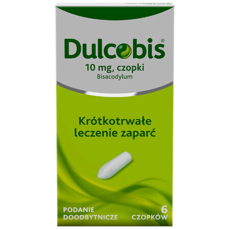 Dulcobis 10 mg, suppositoires, 6 pièces