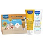 Mustela set, Little atopic on holiday 2, lait solaire SPF 50 +, 40 ml + Stelatopia, lotion émolliente, 40 ml