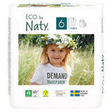 Eco By Naty, couches taille 6, à partir de 16 kg, 18 pièces