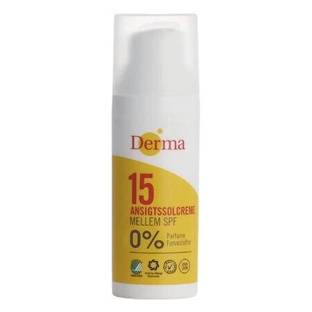 Derma Sun, sunscreen face cream SPF 15, 50 ml