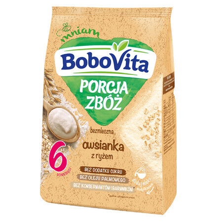 BoboVita Porcja Zbóż Oatmeal with rice, no milk, no added sugar, after 6 months, 170 g