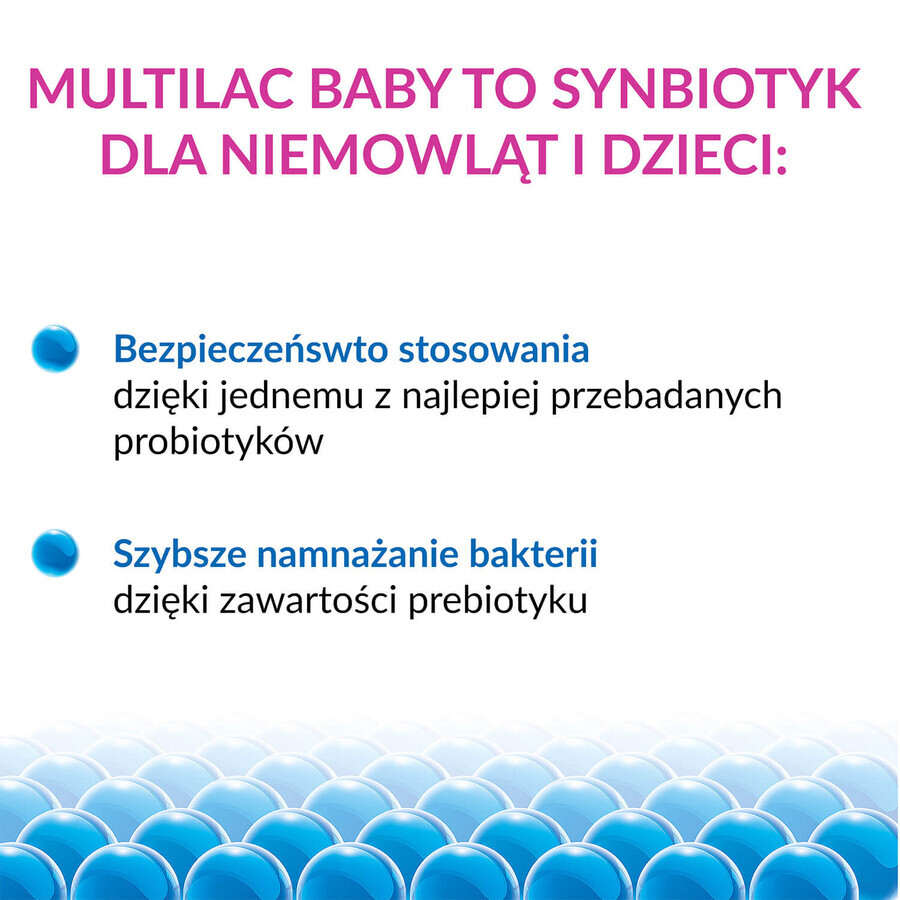 Multilac Baby Synbiotic, gouttes pour les enfants à partir de 2 mois, 2 x 5 ml