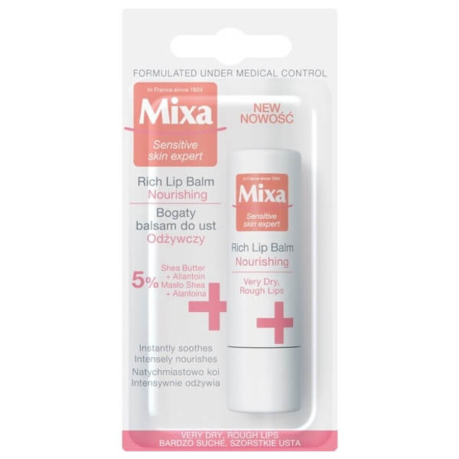 Mixa Nourish, baume à lèvres riche et nourrissant, 4,7 g