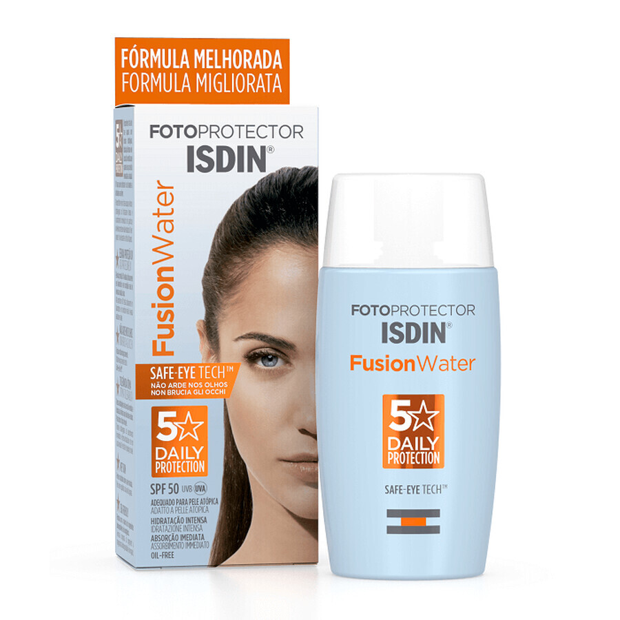 Isdin Fusion Water Sun Protection Lotion for Face with SPF 50, 50 ml Évaluations
