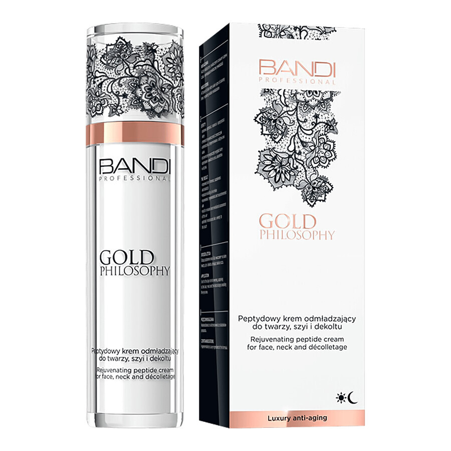 Bandi Gold Philosophy, rejuvenating peptide cream for face, neck and décolleté, 50 ml