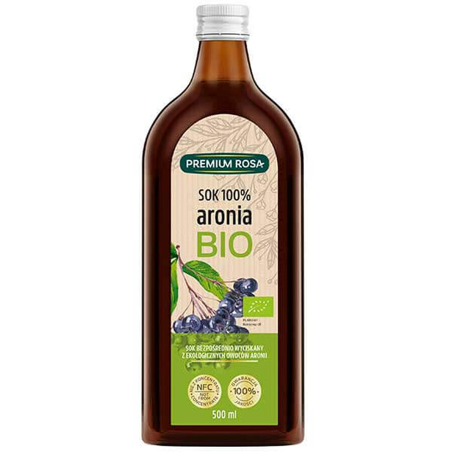 Premium Rosa Aronia, jus de fruits 100% bio, 500 ml