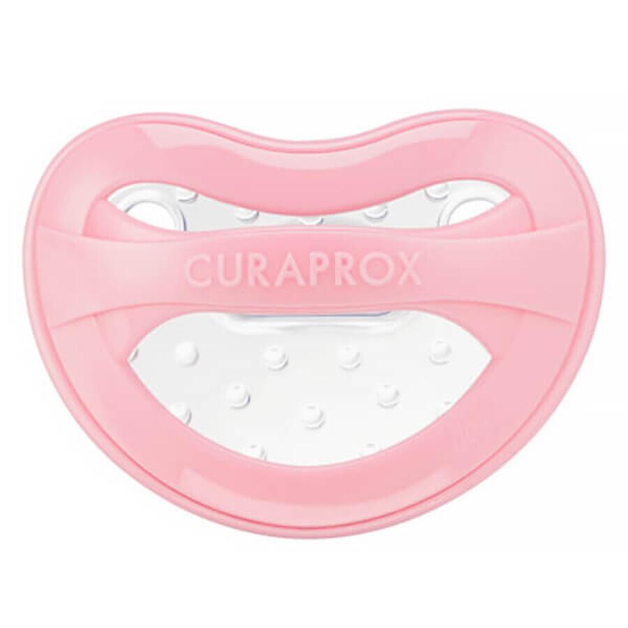 Curaprox Baby, pacifier, silicone, pink, size 0, from birth, 1 pc