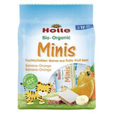 Holle Minis Bio, mini batoane, banane-portocale, după 12 luni, 100 g