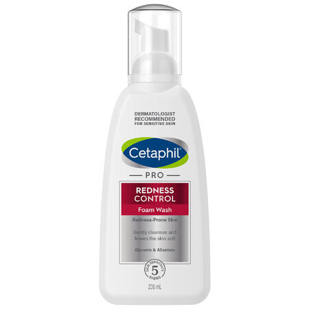 Cetaphil Pro Redness Control, mousse nettoyante pour le visage, peau sensible, 236 ml