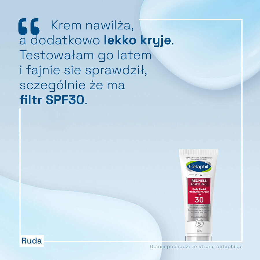 Cetaphil Pro Redness Control BB, crème de jour hydratante, peau sensible, SPF 30, 50 ml