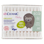 Cleanic Eco Baby Organic, coton-tige pour bébés et enfants, 60 pièces