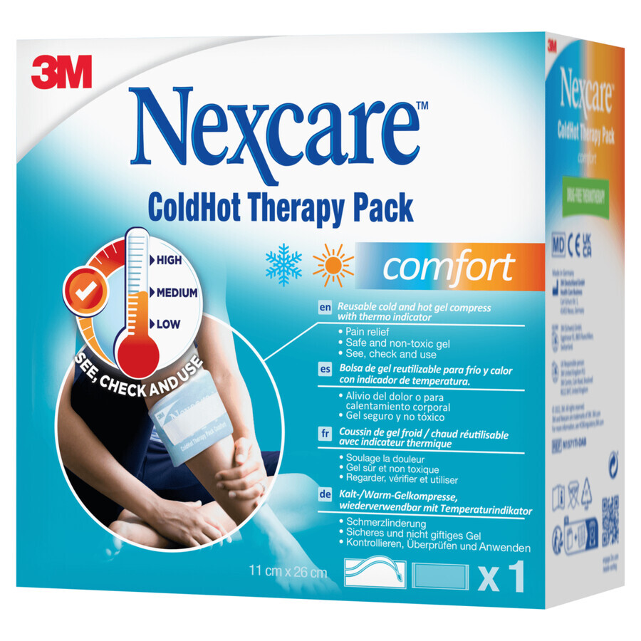 Nexcare ColdHot Comfort, poche de gel, 11 cm x 26 cm, 1 pièce