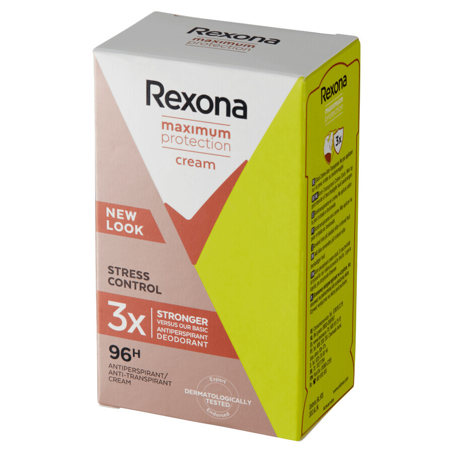 Rexona Maximum Protection, stick antiperspirant crémeux, Stress Control, 45 ml